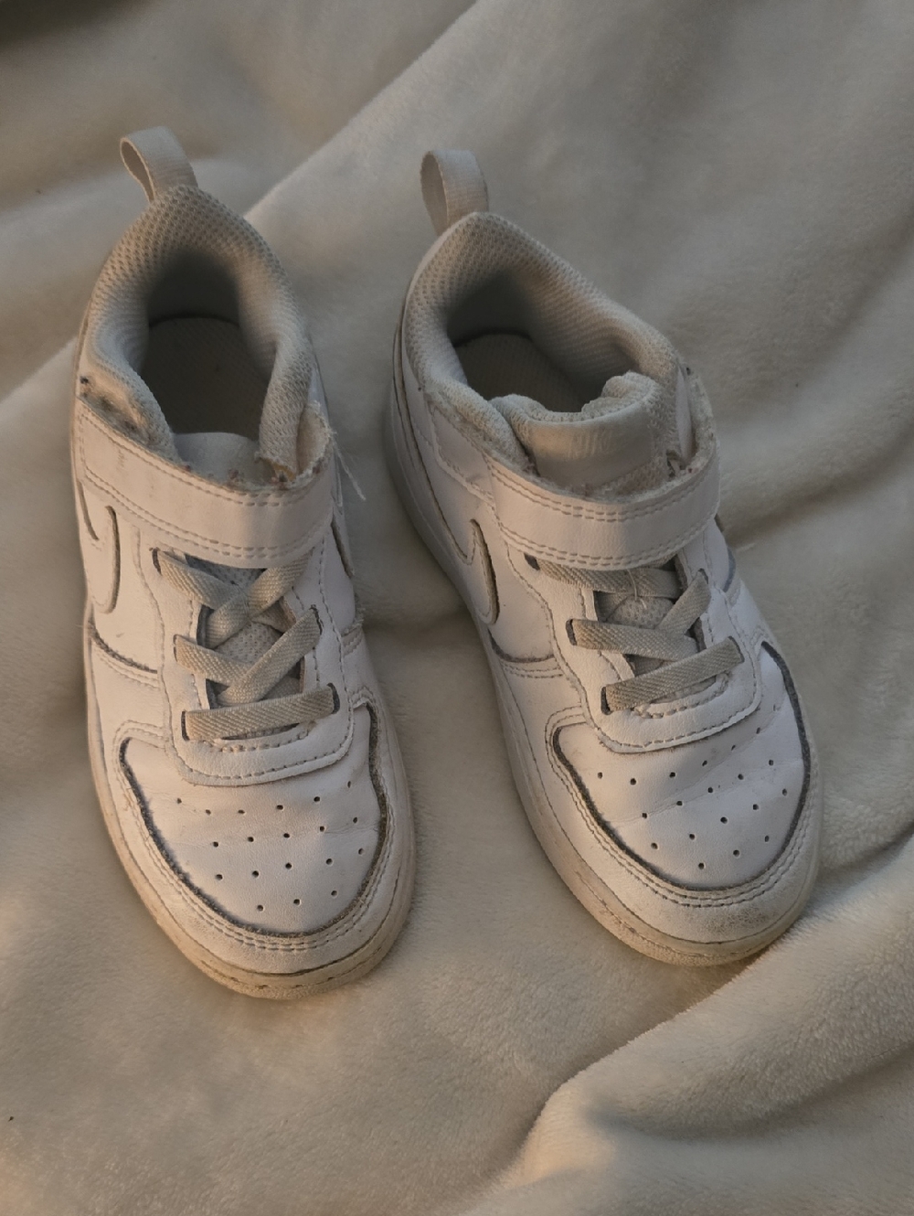 Nike Kids White Velcro & Lace Sneakers
